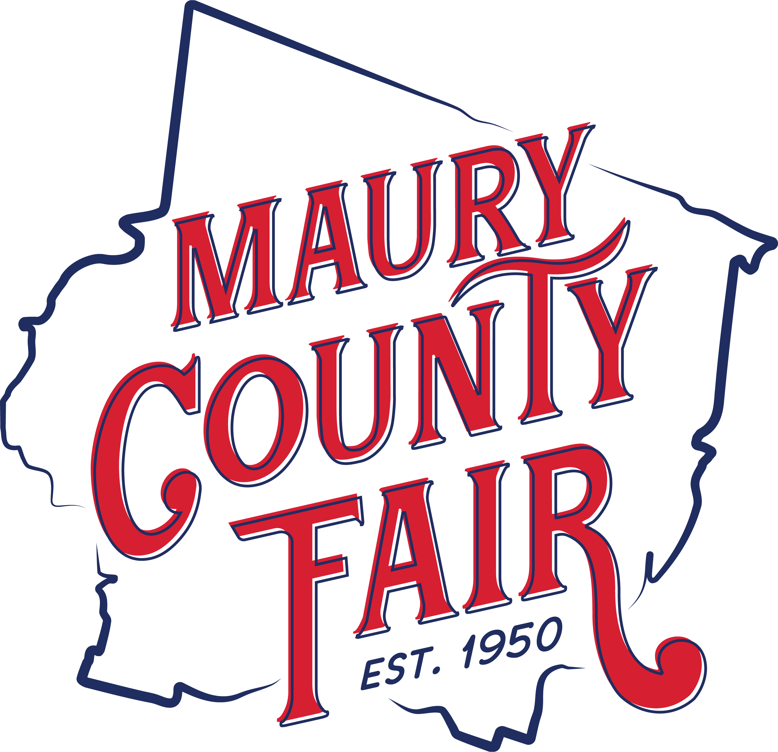 Fair Logo white Maury County Fair!
